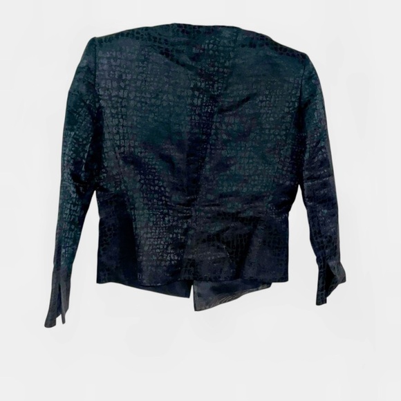 Armani Collezioni Black Textured Satin Jacket Blazer Women’s Size 6 Evening - Picture 6 of 6